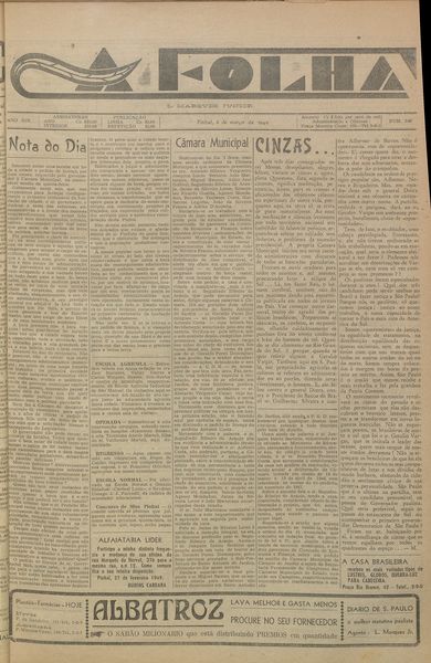 Capa de um dos jornais.