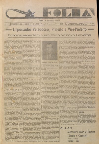 Capa de um dos jornais.