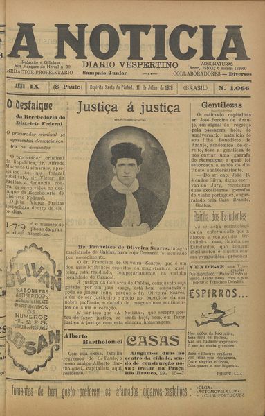 Capa de um dos jornais.