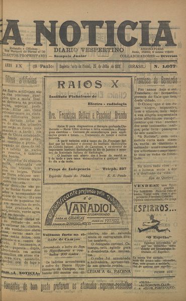 Capa de um dos jornais.