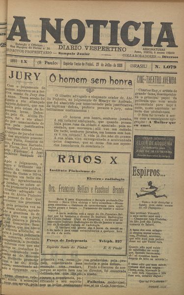 Capa de um dos jornais.