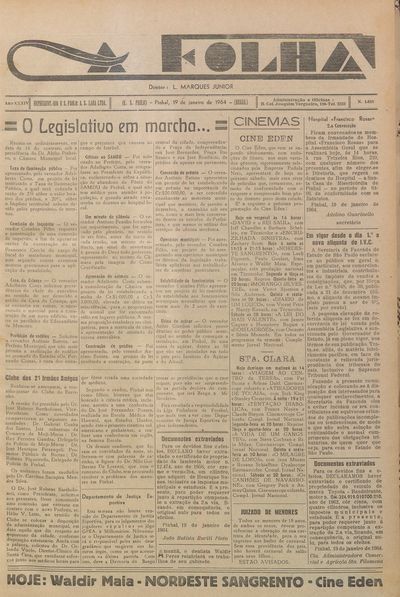 Capa de um dos jornais.