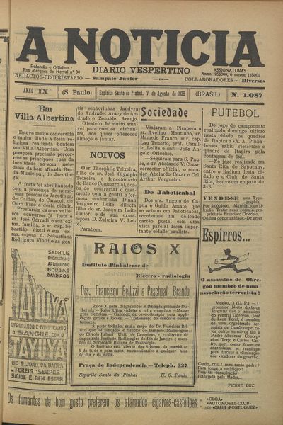 Capa de um dos jornais.