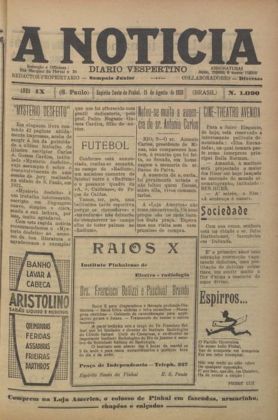 Capa de um dos jornais.