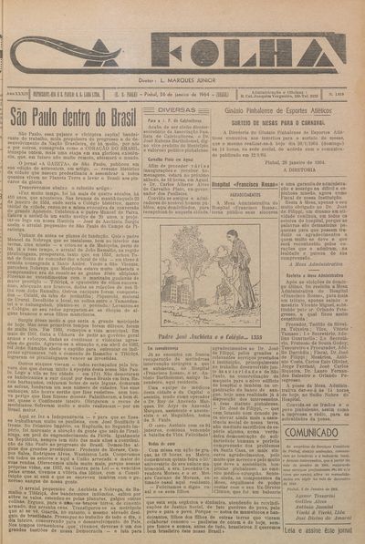 Capa de um dos jornais.