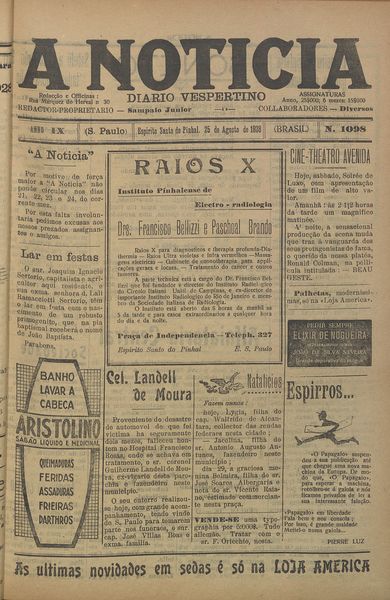 Capa de um dos jornais.