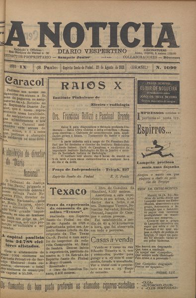 Capa de um dos jornais.