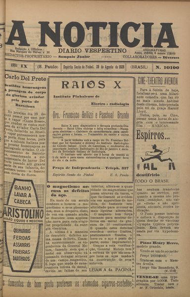 Capa de um dos jornais.