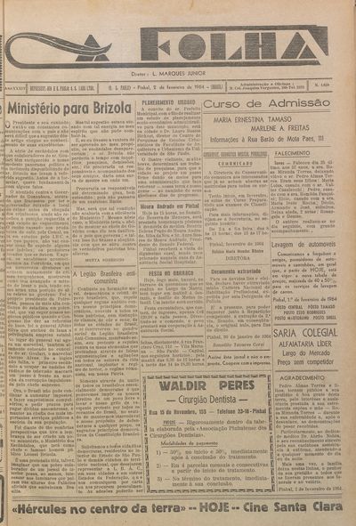 Capa de um dos jornais.