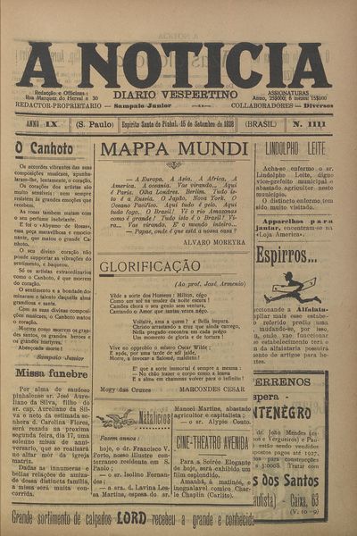 Capa de um dos jornais.
