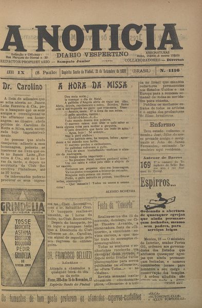 Capa de um dos jornais.