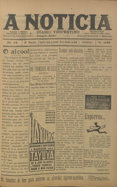 Capa de um dos jornais.