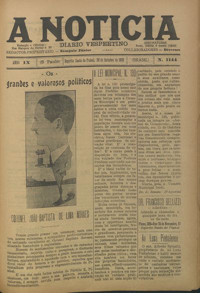 Capa de um dos jornais.
