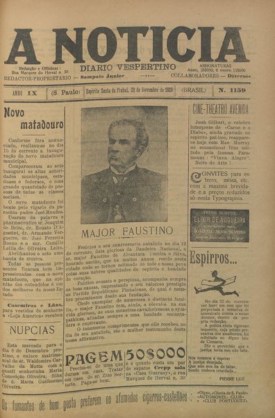 Capa de um dos jornais.