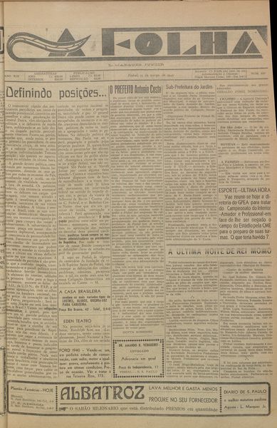 Capa de um dos jornais.