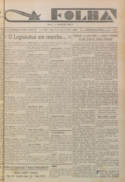 Capa de um dos jornais.
