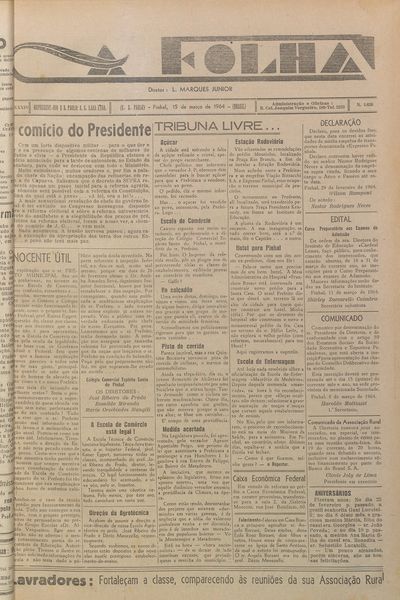 Capa de um dos jornais.