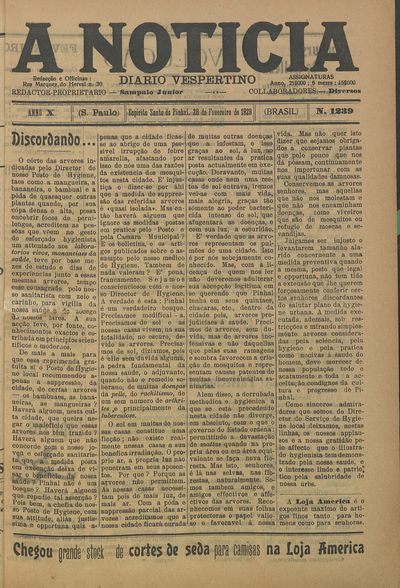 Capa de um dos jornais.