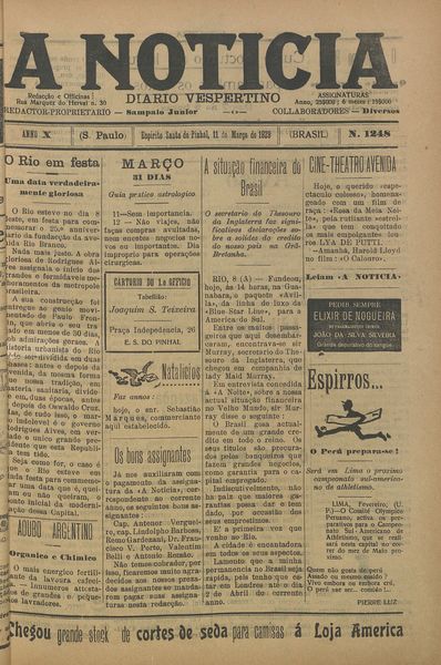 Capa de um dos jornais.