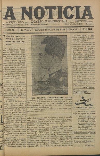 Capa de um dos jornais.
