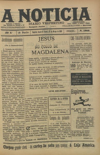 Capa de um dos jornais.