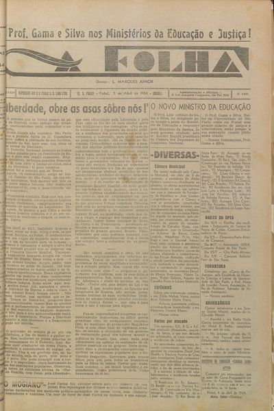 Capa de um dos jornais.