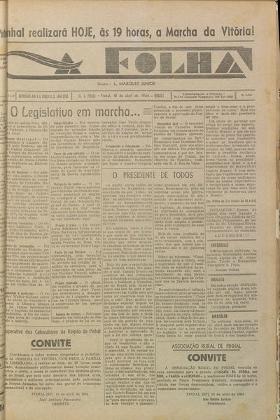 Capa de um dos jornais.