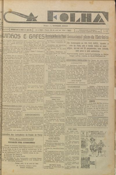 Capa de um dos jornais.