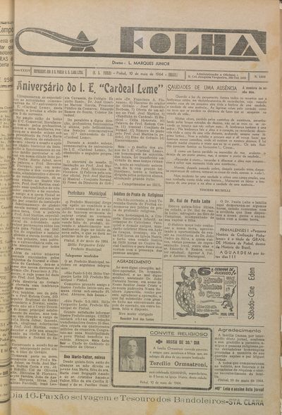 Capa de um dos jornais.