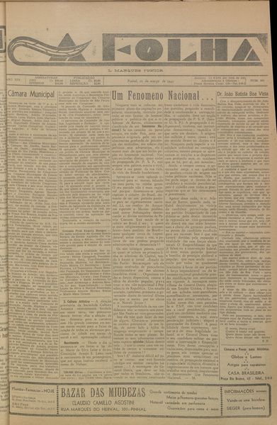 Capa de um dos jornais.