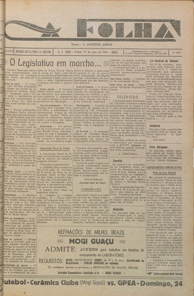 Capa de um dos jornais.