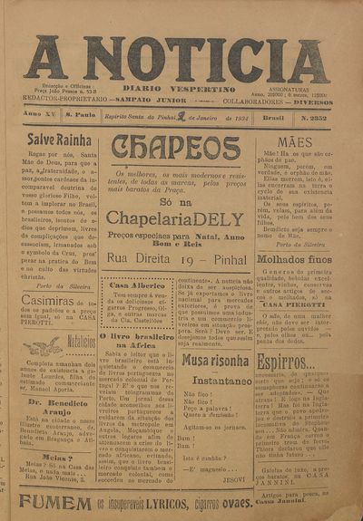 Capa de um dos jornais.