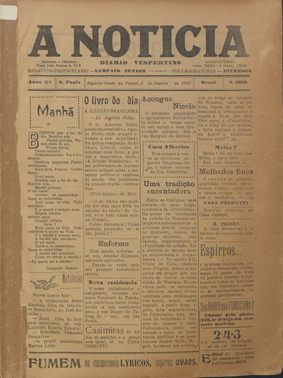 Capa de um dos jornais.