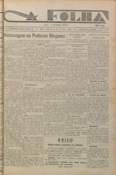 Capa de um dos jornais.