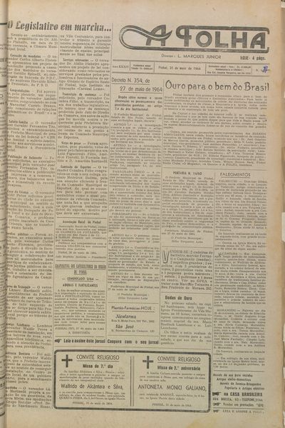 Capa de um dos jornais.