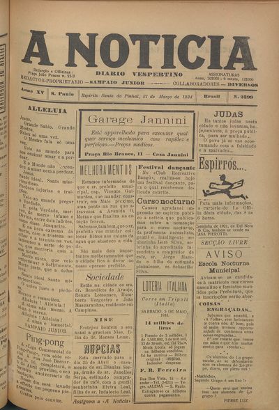 Capa de um dos jornais.
