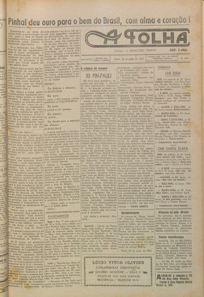 Capa de um dos jornais.