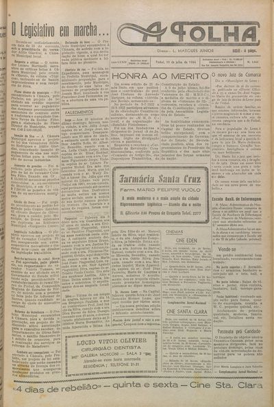 Capa de um dos jornais.
