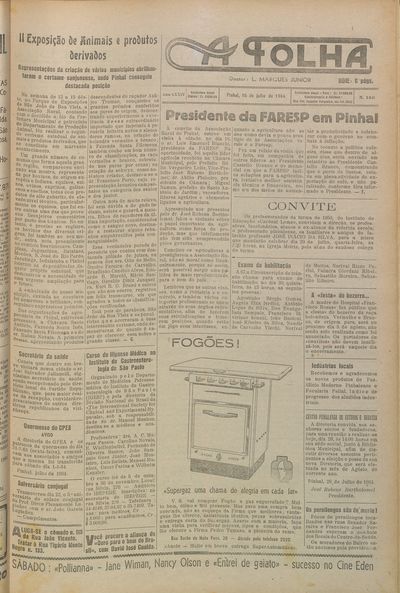 Capa de um dos jornais.