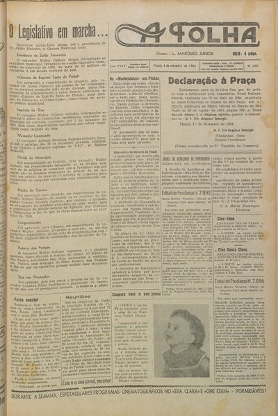 Capa de um dos jornais.