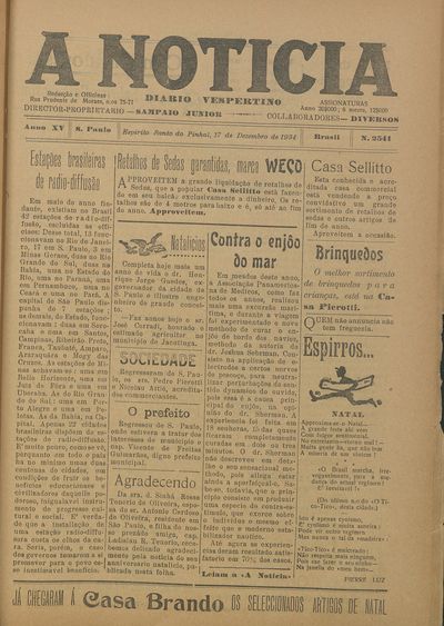 Capa de um dos jornais.
