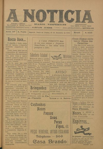 Capa de um dos jornais.