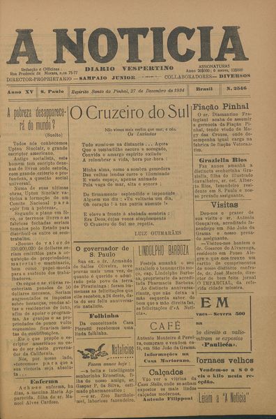 Capa de um dos jornais.