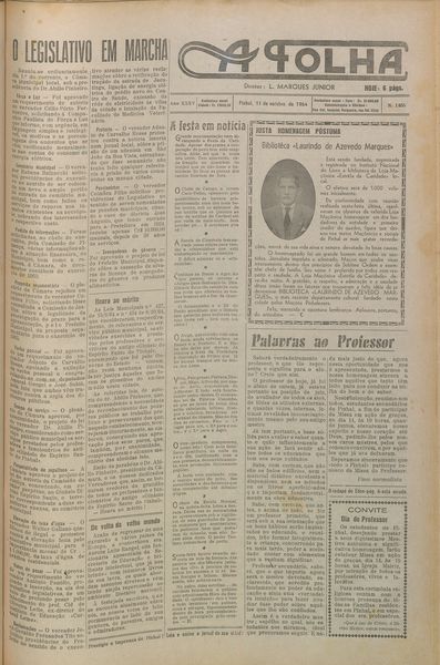 Capa de um dos jornais.