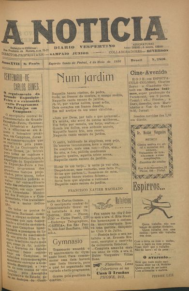 Capa de um dos jornais.