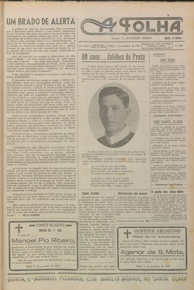 Capa de um dos jornais.
