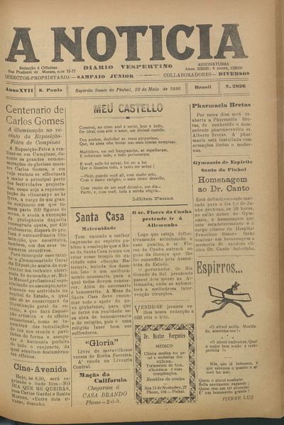 Capa de um dos jornais.