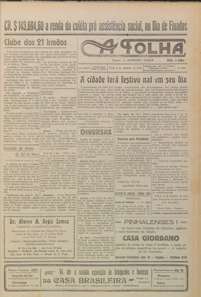 Capa de um dos jornais.