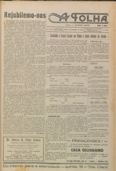 Capa de um dos jornais.