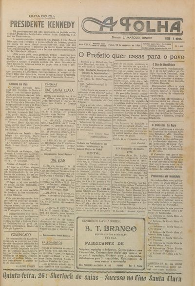 Capa de um dos jornais.